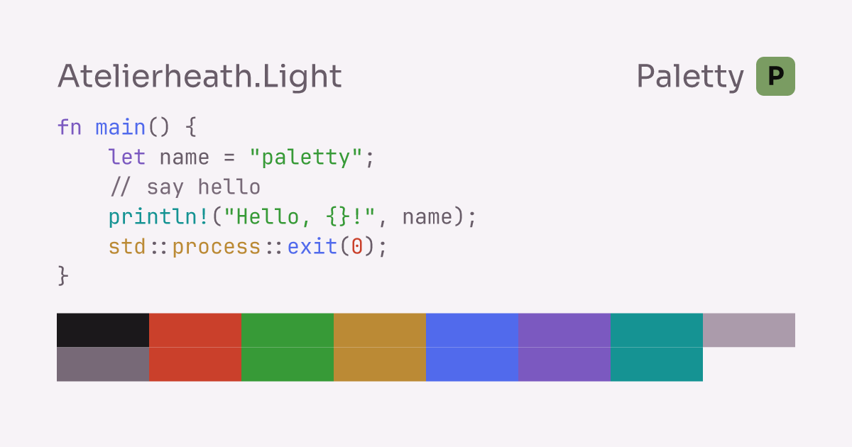 Atelierheath.Light - Terminal Color Scheme | Paletty