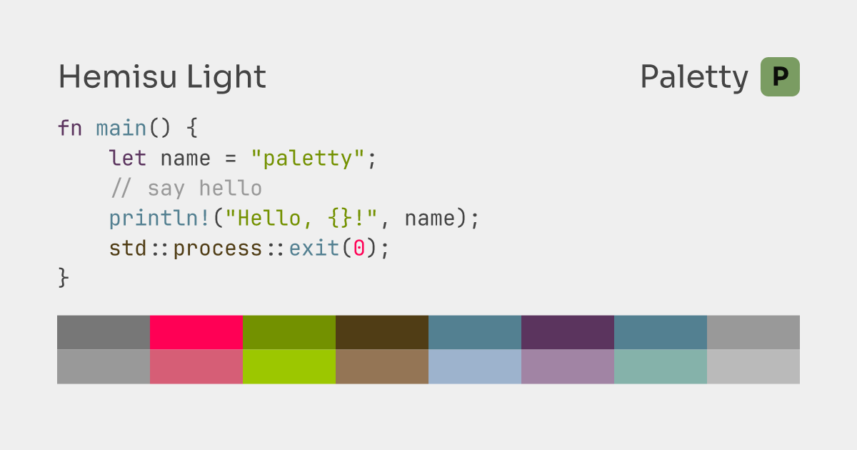 Hemisu Light - Terminal Color Scheme | Paletty