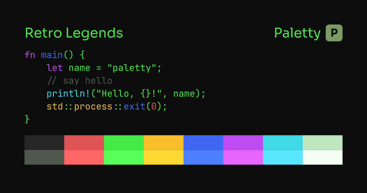 Retro Legends - Terminal Color Scheme | Paletty