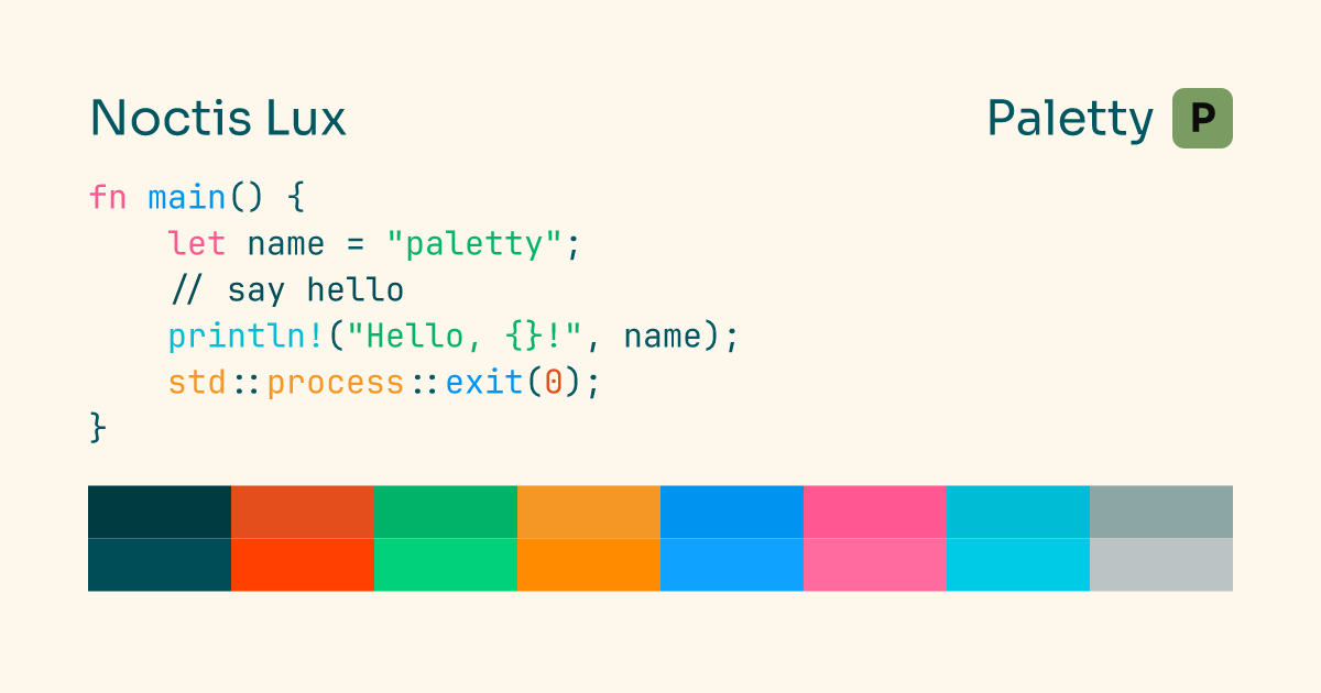 Noctis Lux - Terminal Color Scheme | Paletty