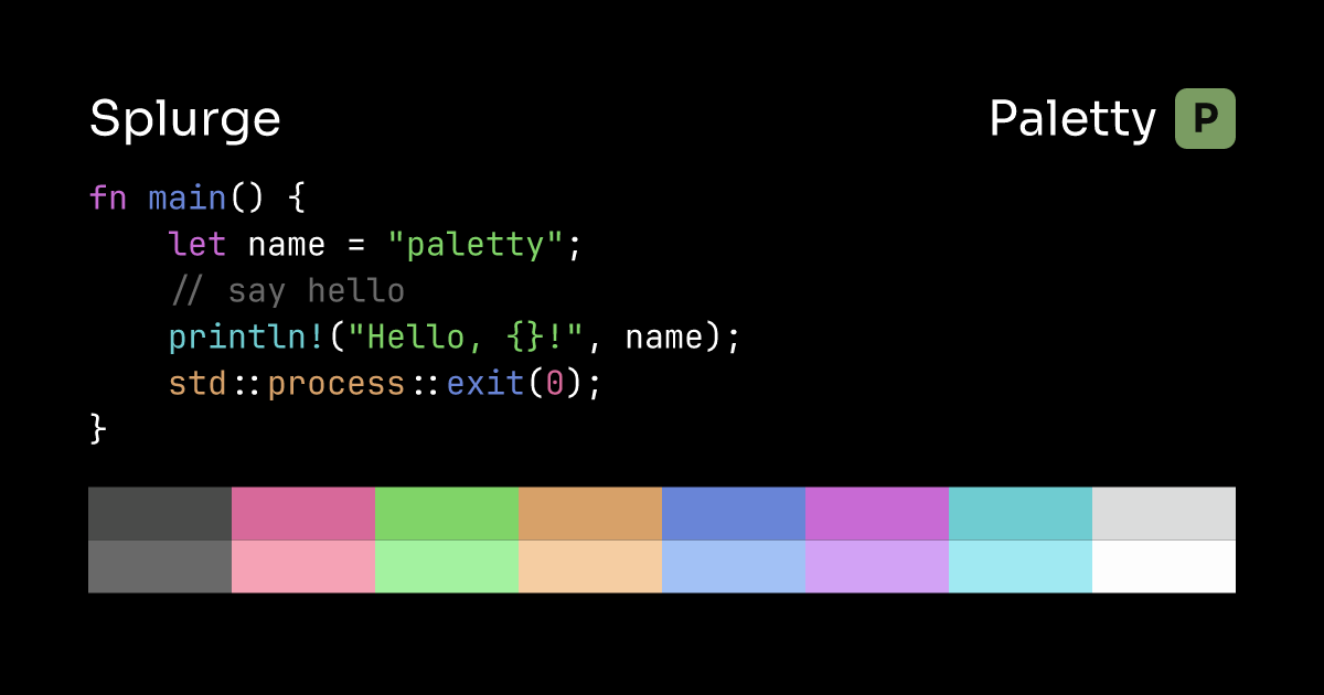 Splurge - Terminal Color Scheme | Paletty