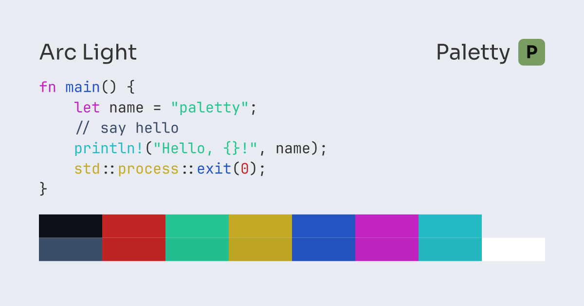 Arc Light - Terminal Color Scheme | Paletty