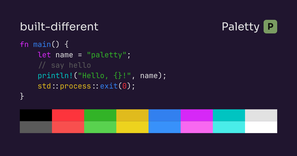 built-different - Terminal Color Scheme | Paletty